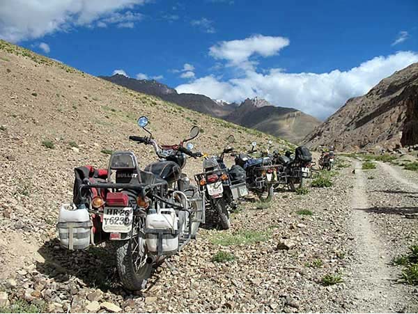 Bikes-parked-hill-zanskar