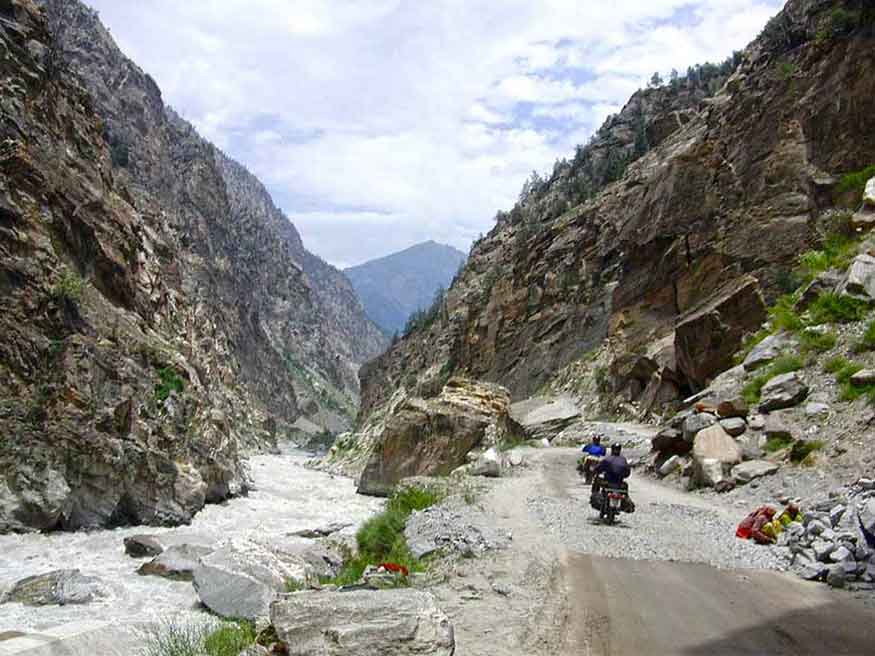 Bikes on mighty Sutelj river