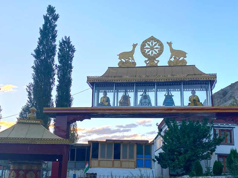 Stupas in archway